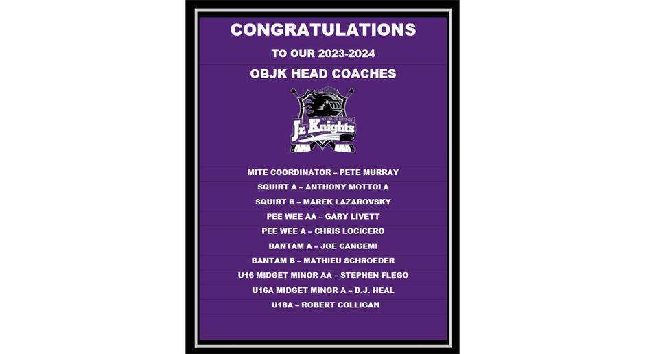 OBJK 2023-24 Head Coaches Announcement